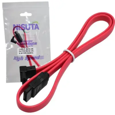 Detalles accesorios de Cable Sata Iii Datos 50Cm Sin Trabas Conector 90 Grados