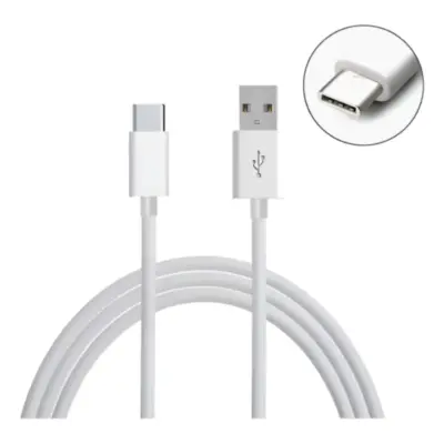 Cable Usb C Macho / A Macho 1,5 M Blanco Carga Rapida