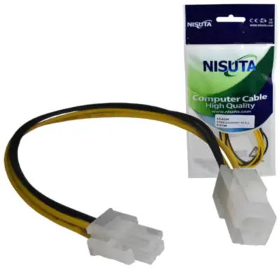 Detalles accesorios de Cable Para Fuente Atx Extension De 4 Pines 18 Cm Nisuta