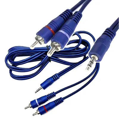 Detalles accesorios de Cable Miniplug 3,5 Estereo Macho-Rca Macho Doble 2 Mts Lujo