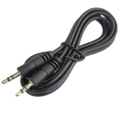 Vista lateral de Cable Miniplug 3,5 Estereo Macho-Macho 0,9 Mts Estandar
