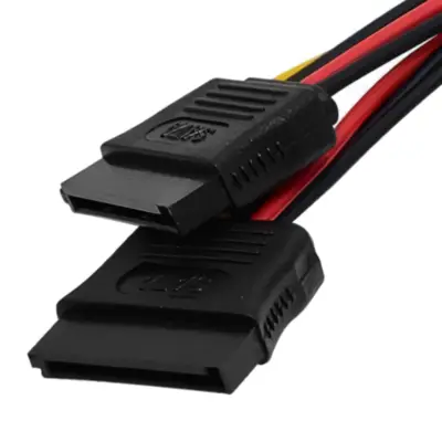 Vista lateral de Cable Sata Power (Molex Macho A 2 Sata Hembra) Nisuta