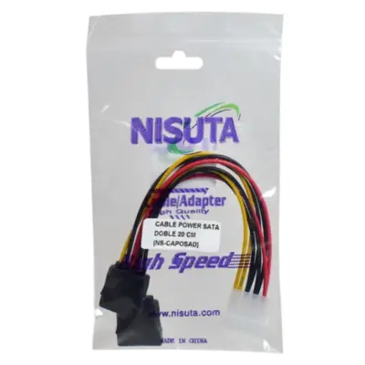 Detalles accesorios de Cable Sata Power (Molex Macho A 2 Sata Hembra) Nisuta