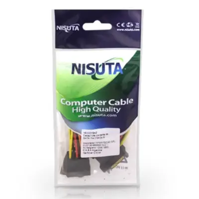 Detalles accesorios de Cable Sata Power (Sata Macho A 2 Sata Hembra + 1 Molex Hemb)