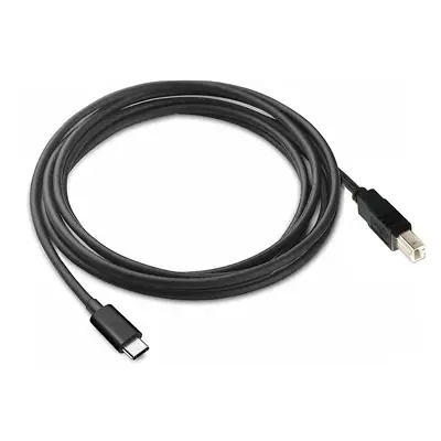 Vista lateral de Cable Usb 2.0 USB-C / USB-B Macho-Macho 1,5 Mts Estandar Negro