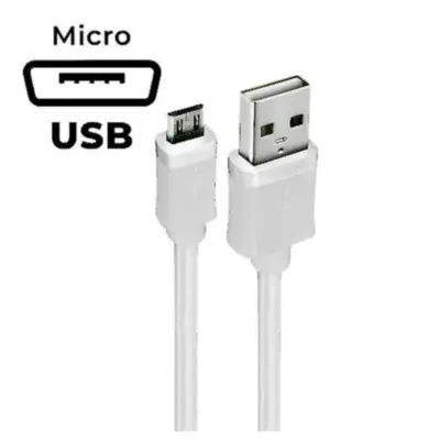 Vista lateral de Cable Usb 2.0 A Macho / Micro-Usb Macho 1 Mts Carga Rapida Blanco KOLKE KCC-1548