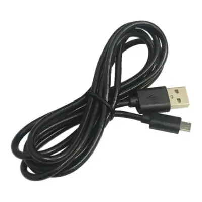 Vista lateral de Cable Usb 2.0 A Macho / Micro-Usb Macho 1 Mts Negro