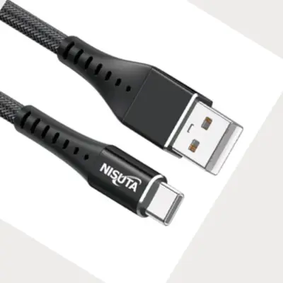Detalles accesorios de Cable Usb C Macho / A Macho 1 M Carga Rapida 3A Mallado Negro