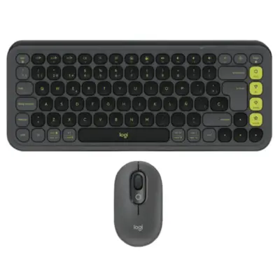 Kit Teclado Y Mouse Logitech Bluetooth Multidispositivo Pop Icon Negro