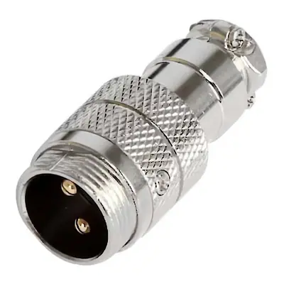 Ficha Conector Gx16 2 Pines Macho Aviacion A Cable