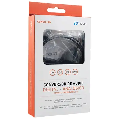 Detalles accesorios de Conversor Audio Digital Optico Toslink A Rca Analogico Noga Condig-An