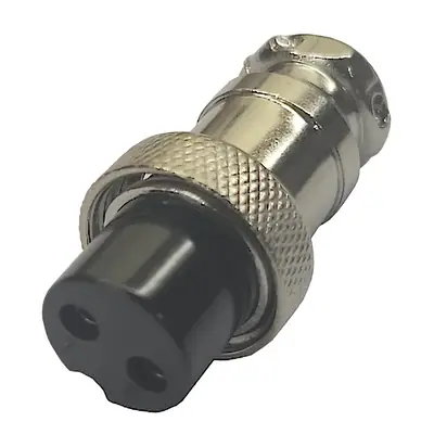 Ficha Conector Gx16 2 Pines Hembra Aviacion A Cable