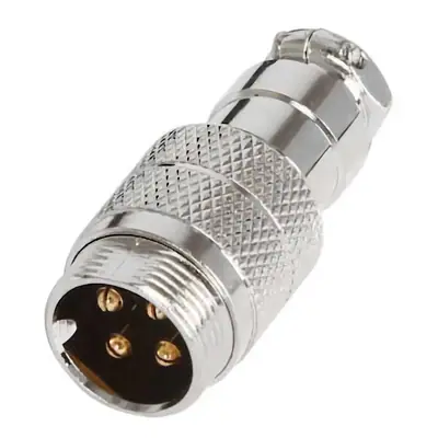 Ficha Conector Gx16 4 Pines Macho Aviacion A Cable