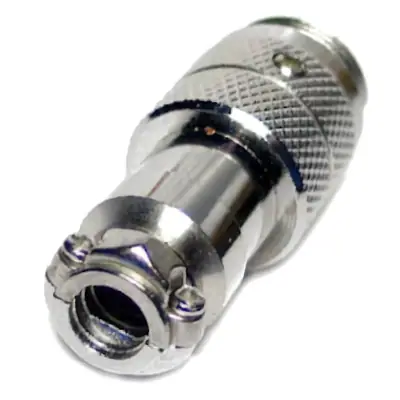 Vista lateral de Ficha Conector Gx16 4 Pines Macho Aviacion A Cable