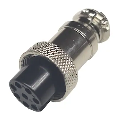 Ficha Conector Gx16 8 Pines Hembra Aviacion A Cable