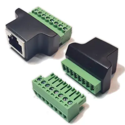 Detalles accesorios de Ficha Rj45 Jack 8 Contactos Cat 5E Hembra A Bornera