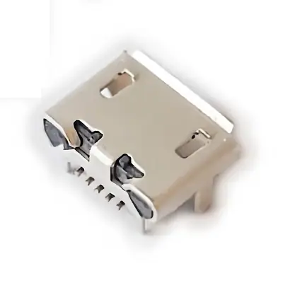 Vista lateral de Conector Ficha Micro Usb Hembra 5 Pin Nj-05