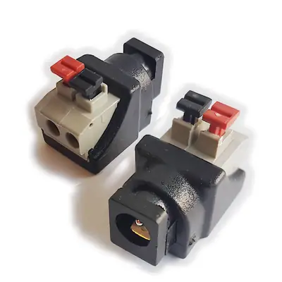 Detalles accesorios de Ficha Dc Hueco 5,5 X 2,1 Mm Jack Hembra Push Terminal
