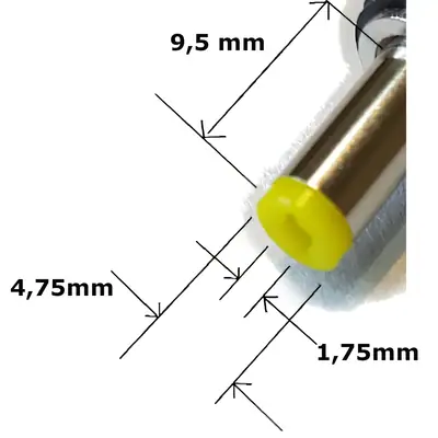 Detalles accesorios de Ficha Dc Hueco 4,75 X 1,7 X 9,5 Mm Plug Macho