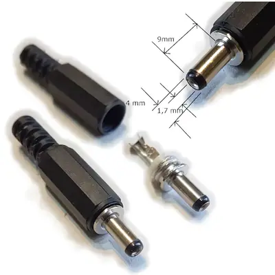 Detalles accesorios de Ficha Dc Hueco 4 X 1,7 X 9 Mm Plug Macho