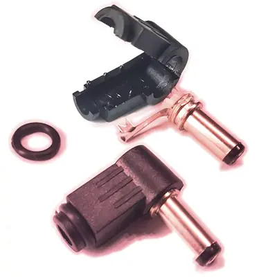 Detalles accesorios de Ficha Dc Hueco 5,5 X 2,5 X 14 Mm Plug Macho 90 Grados