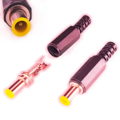 Detalles accesorios de Ficha Dc Hueco 5 X 3,5 X 10 Mm C/ Pin Central De 1 Mm Plug Macho
