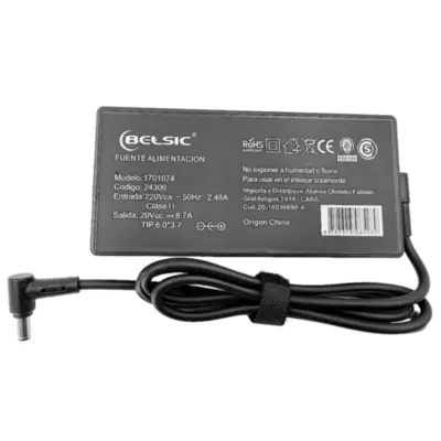 Detalles accesorios de Fuente 20 V 8,7 A Belsic 24309 Cargador P/Notebook Ficha 6,0 x 3,7 mm C/Pin Interior