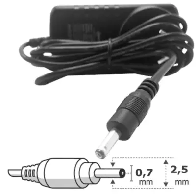 Detalles accesorios de Fuente Switching 12V 2A Con Ficha 2,5 X 0,7 Mm