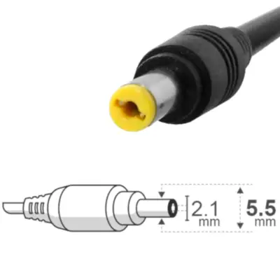 Detalles accesorios de Fuente Switching 5V 5A Con Ficha 5,5 X 2,1 mm