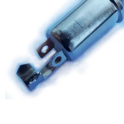 Vista lateral de Conector Ficha Miniplug 3,5 Jack Hembra Estereo Metal Chasis Rosca Delantera