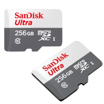 Detalles accesorios de Memoria MicroSD 256Gb Sandisk Cl10 C/Adaptador 100 Mb/S