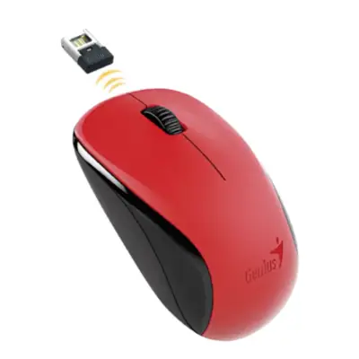 Vista lateral de Mouse Inalambrico Genius NX-7000 Rojo