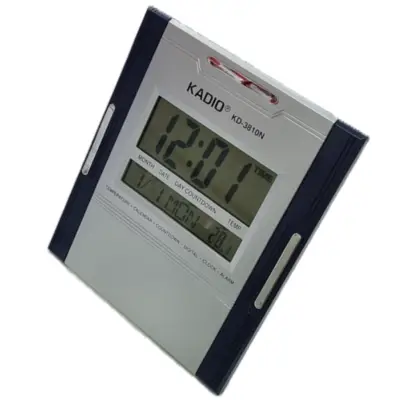 Detalles accesorios de Reloj Pared Digital Hora Fecha Temperatura Rectangular Kadio KD-3810