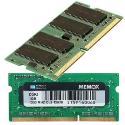 Detalles accesorios de Memoria Sodimm Ddr3 1Gb 1333Mhz Memox