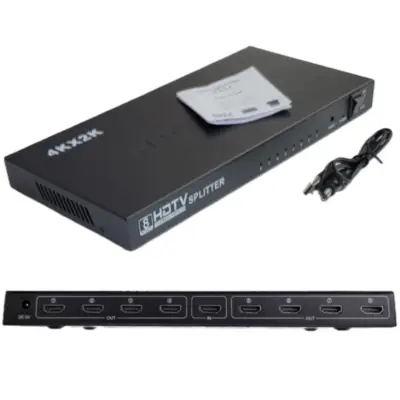 Divisor Splitter Hdmi de 8 puertos 4K 3D 1.4