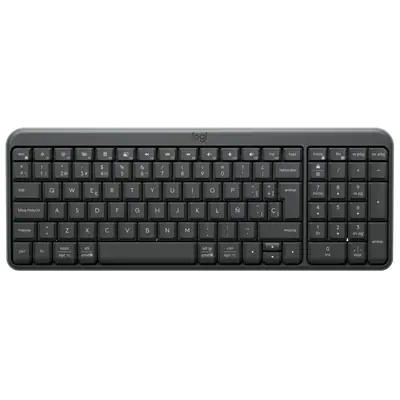Vista lateral de Teclado Bluetooth Logitech K250 Compacto Espanol Negro