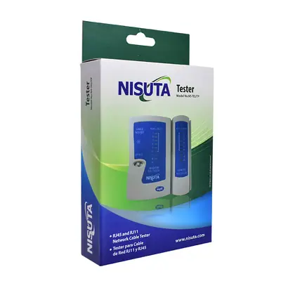 Detalles accesorios de Tester De Red Para Rj45 Y Rj11 Digital Nisuta Con Funda