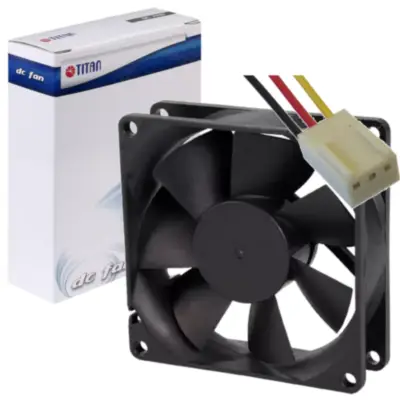 Detalles accesorios de Fan 80Mm 3Pin 25Mm Espesor 2500Rpm Buje Titan