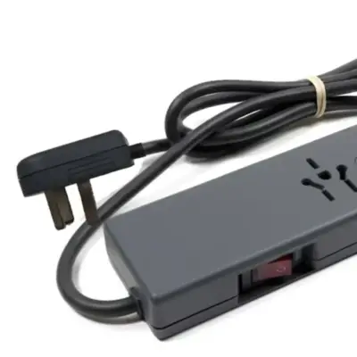 Detalles accesorios de Zapatilla 4 Tomas Cable 5M Gris oscuro Multinorma