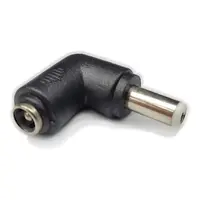 Adaptador Dc Hueco 5,5 X 2,1 Mm Hembra A 5,5 X 2,5 Mm Macho 90 Grados