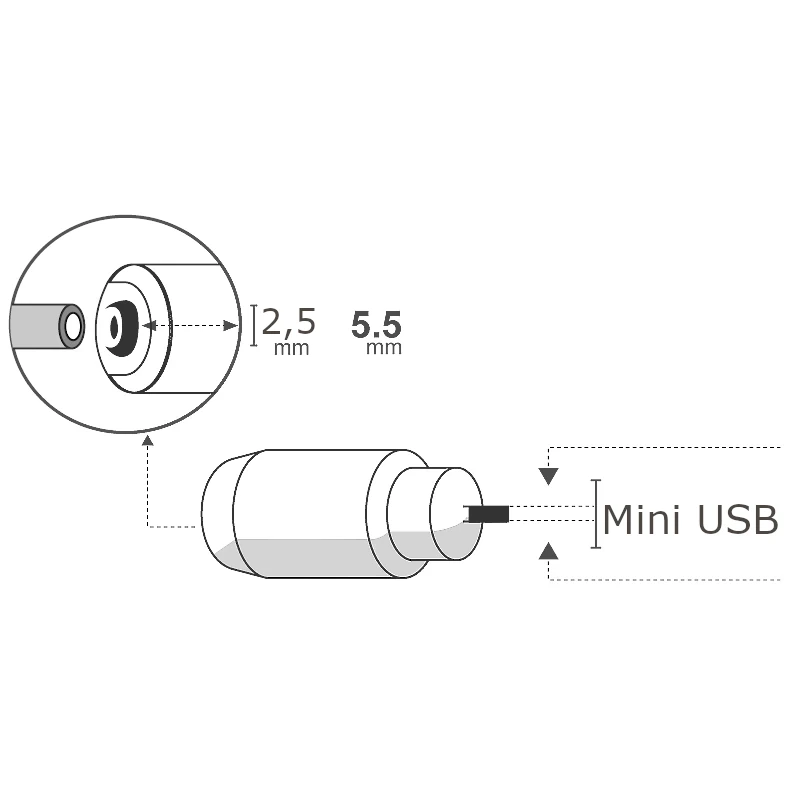 Miniatura 3 de DC hueco: Adaptadores 5,5x2,5 mm marca Arwen modelo AD-MINI-DC2.5