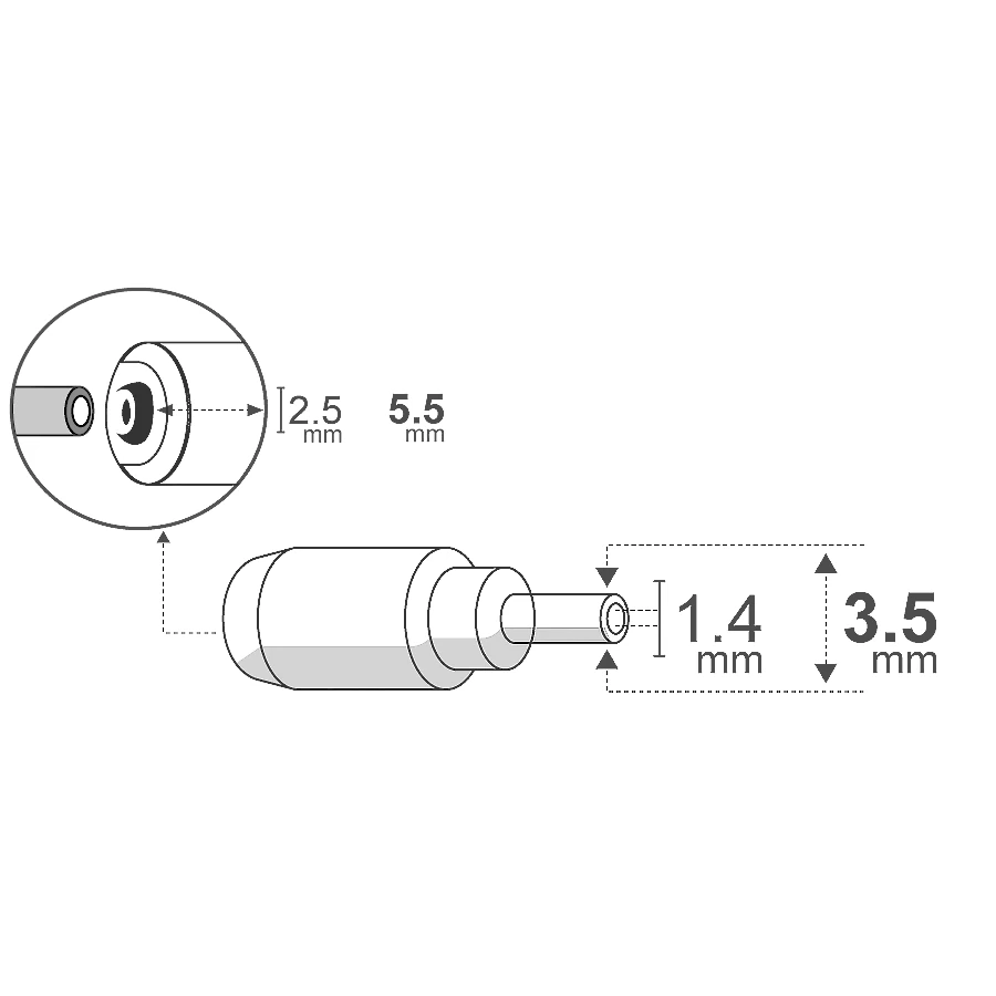 Miniatura 3 de DC hueco: Adaptadores 5,5x2,5 mm marca Belsic modelo 60610