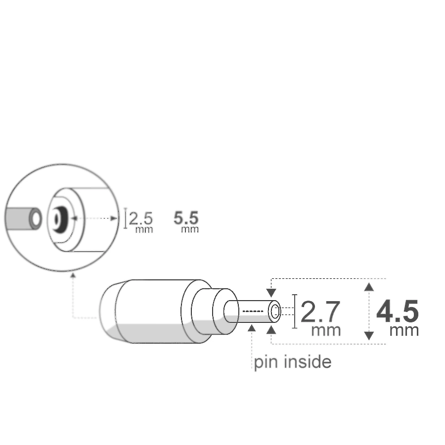 Miniatura 3 de DC hueco: Adaptadores 5,5x2,5 mm marca Belsic modelo 60630