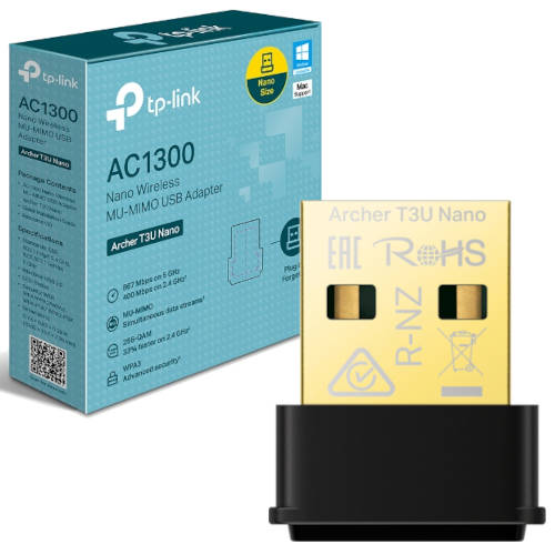 ADAPTADOR WIFI USB DUAL BAND TP-LINK ARCHER T3U NANO AC1300