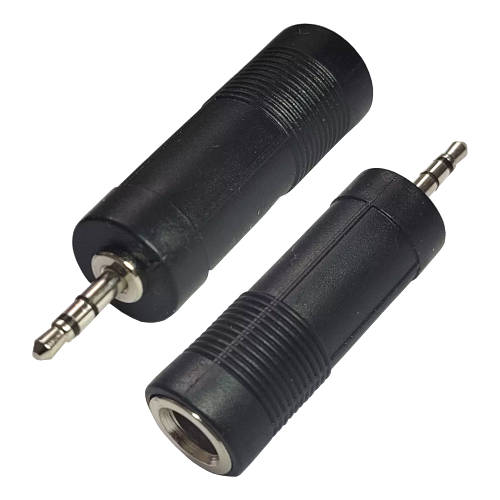 ADAPTADOR MINIPLUG 2,5 ESTEREO MACHO A PLUG 6,5 ESTEREO HEMBRA