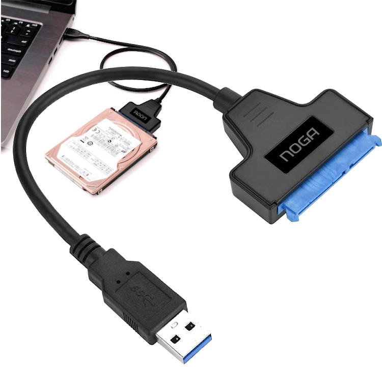  ADAPTADOR USB 3.0 a SATA III NOGA P/DISCOS SSD HDD 2,5