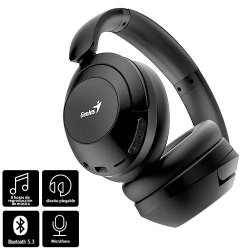 AURICULAR INALAMBRICO GENIUS HS-M810BT NEGRO BLUETOOTH 5.3 AURICULAR INALAMBRICO GENIUS HS-M810BT NEGRO BLUETOOTH 5.3