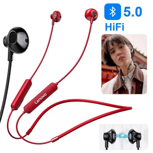  AURICULAR INALAMBRICO LENOVO SH1 Deportivos ROJO Bluetooth 5.0