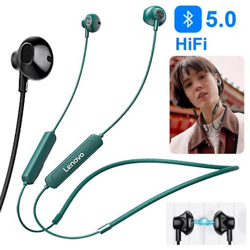  AURICULAR INALAMBRICO LENOVO SH1 Deportivos VERDE Bluetooth 5.0