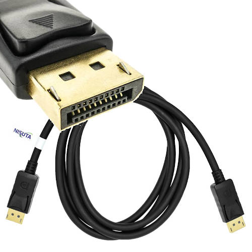 CABLE DISPLAYPORT MACHO-MACHO 1,8 MTS 1.4V 8K BLANCO CABLE DISPLAYPORT MACHO-MACHO 1,8 MTS 1.4V 8K BLANCO